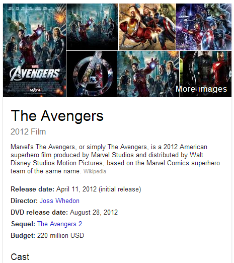 Avengers Schema